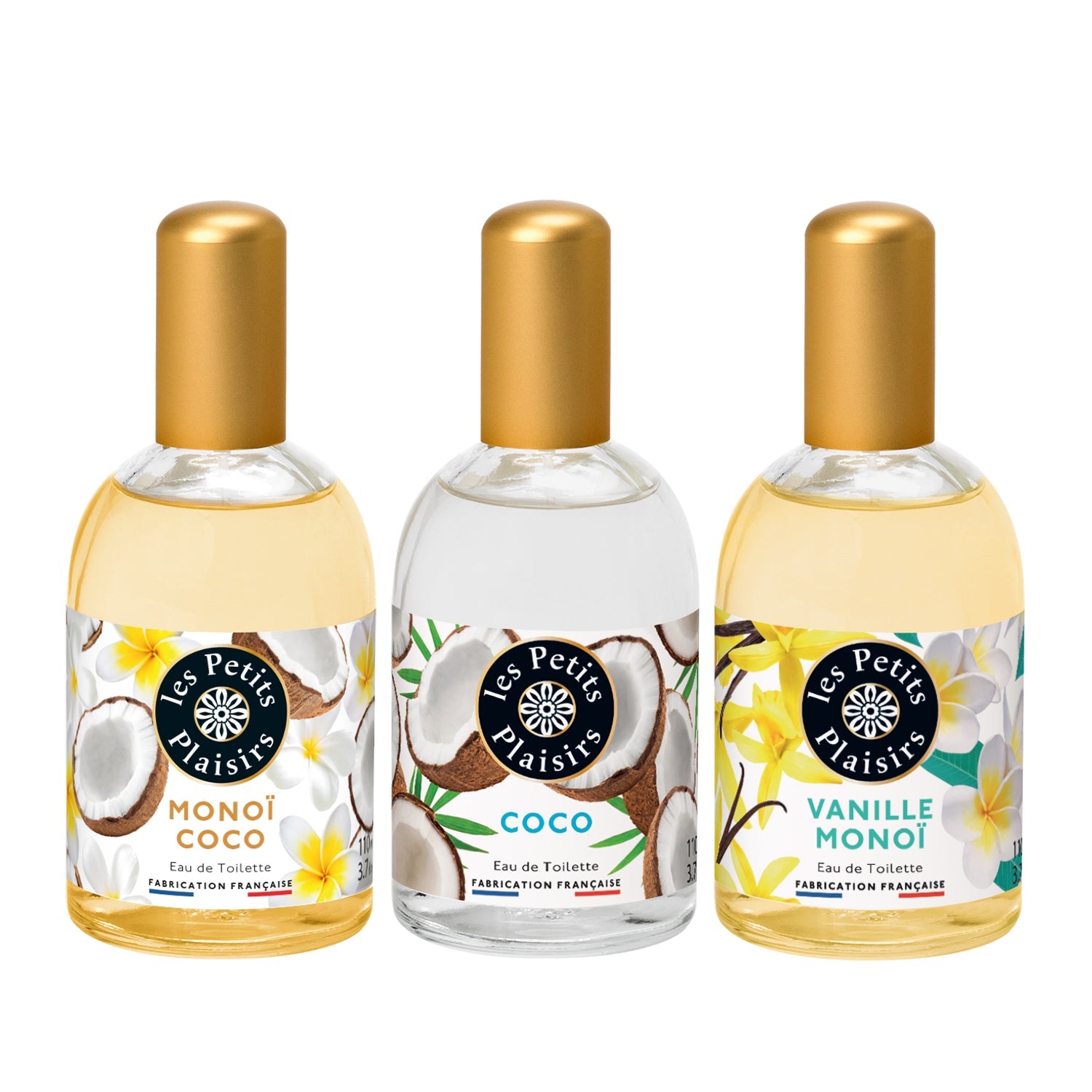 Lot 3 eaux de toilette Monoï Coco, Coco, Vanille Monoï