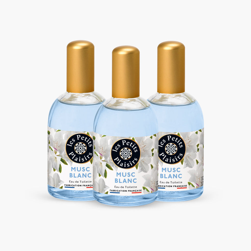 Lot 3 eaux de toilette Musc Blanc