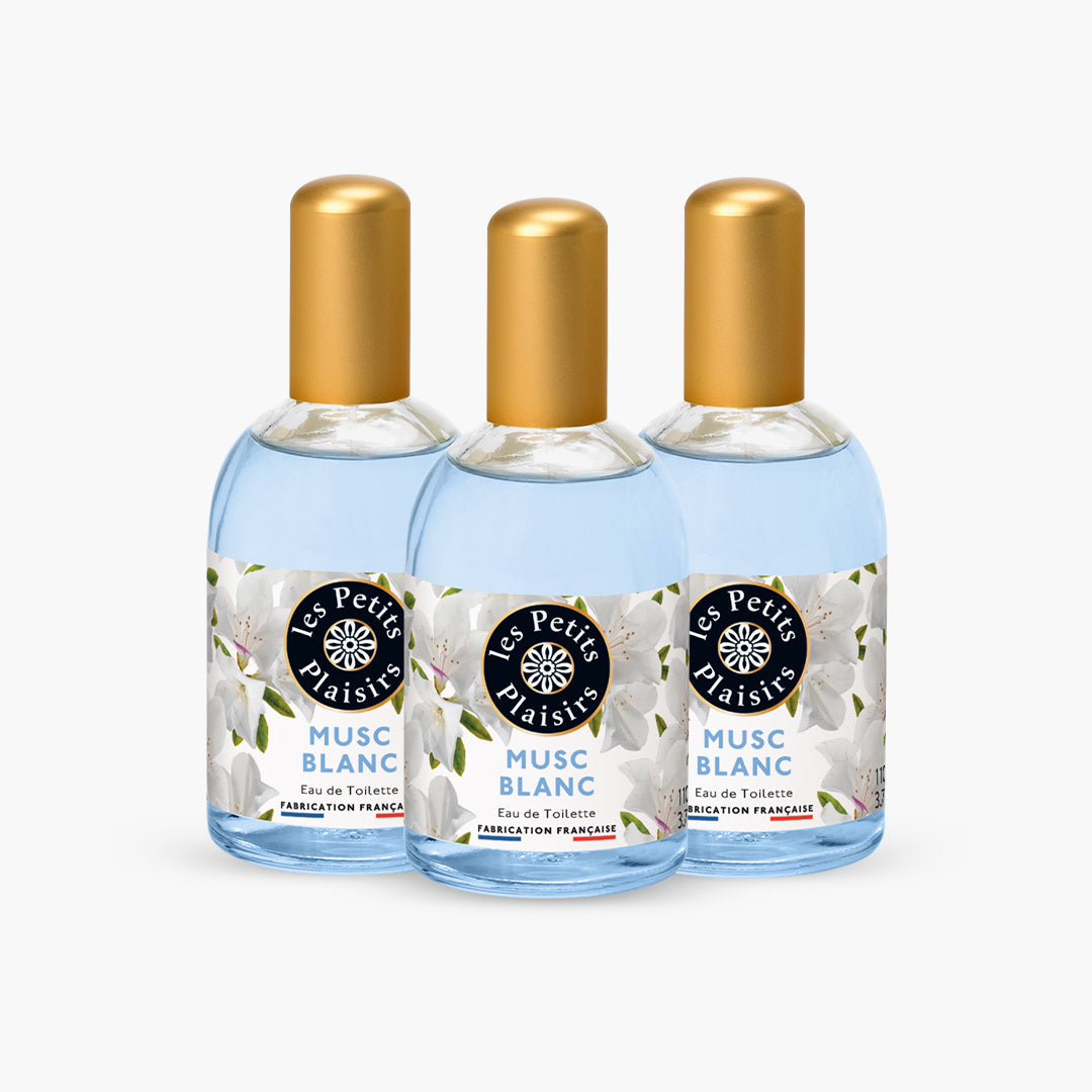 Lot 3 eaux de toilette Musc Blanc