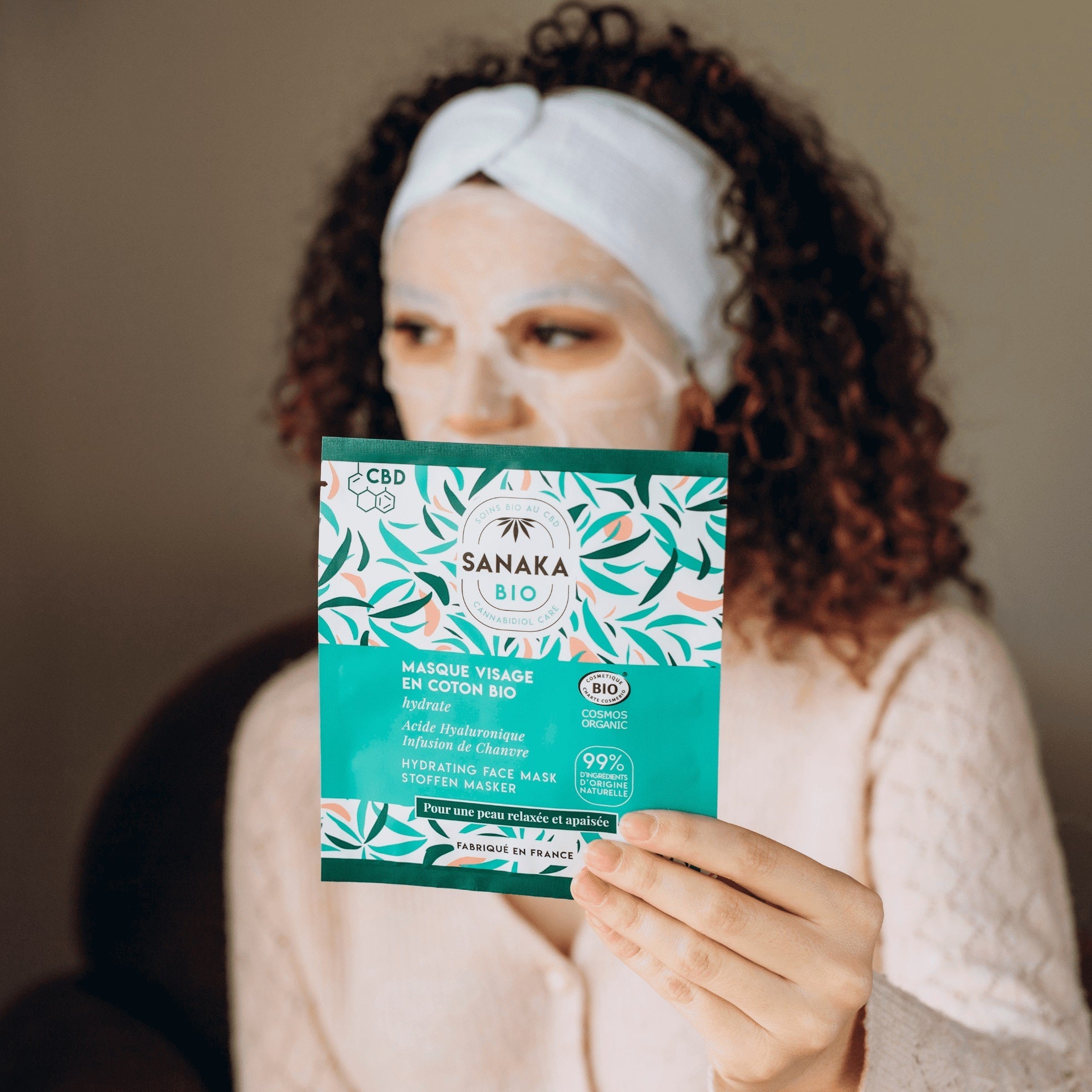 Lot de 4 Masques visage en coton Bio